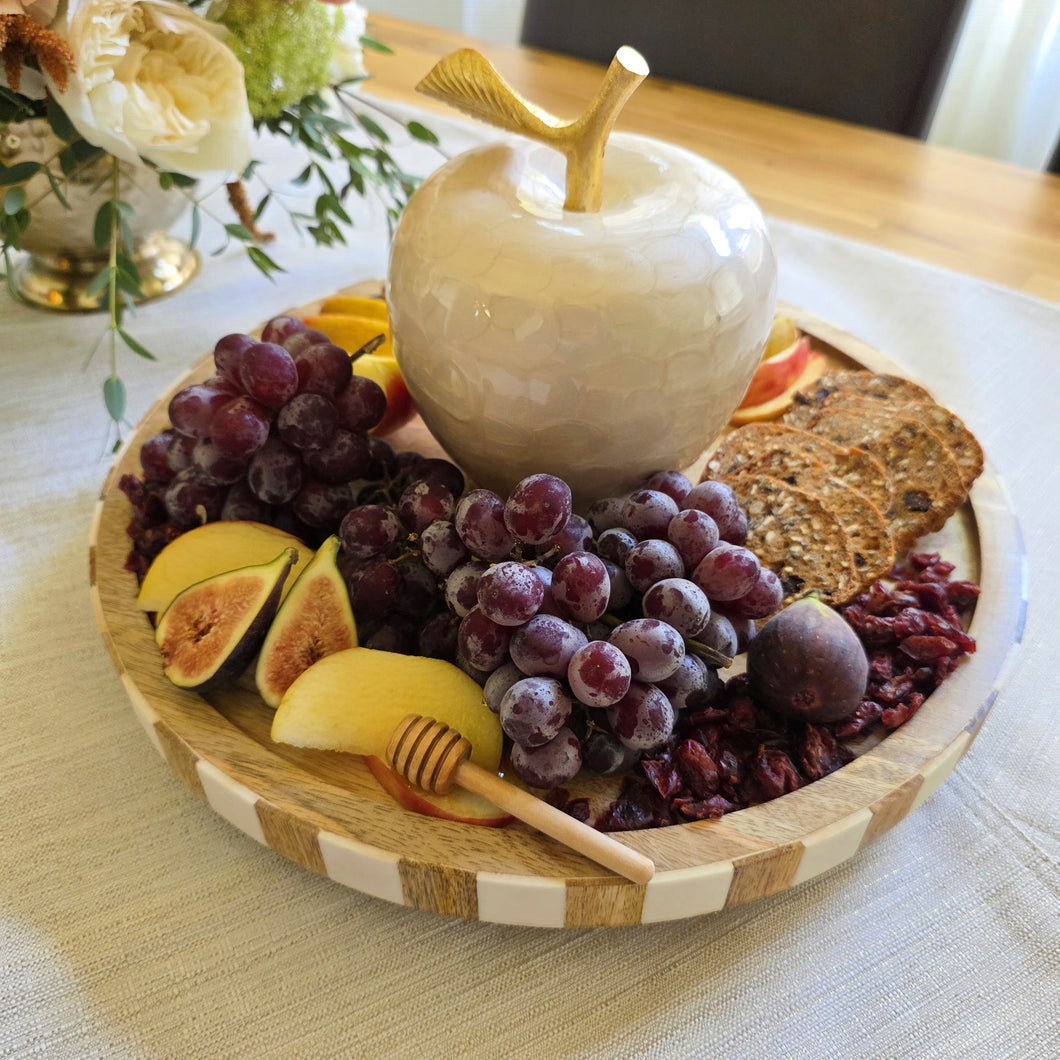 Rosh Hashana Enamel Apple Turntable Set