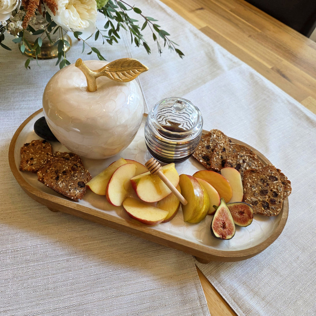 Rosh Hashana Enamel Apple & Tray Set