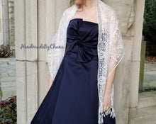 Embroidered Lace Ladies Tallit with Fringe
