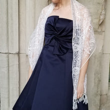 Embroidered Lace Ladies Tallit with Fringe