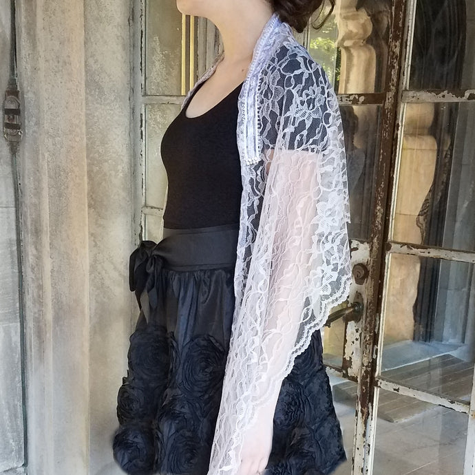Rachelle Silver Lace Ladies Tallit